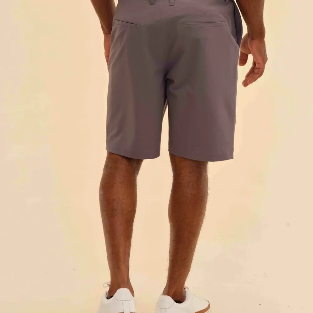 NWT Magaschoni Men's Classic Fit Stretch Shorts Resortwear Travel Tan Size 34